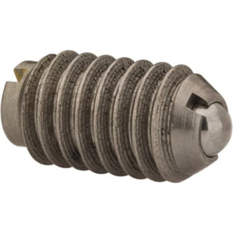 Gibraltar 5/16-18, 0.156 Ball Diam, 37/64 Body Length, 0.04 Max Ball Reach, Threaded Ball Plunger Stainless Steel Body, Stainless Steel Ball, 6 Lb Initial End Force, 17 Lb Final End Force, Locking Element 10109-G – 85508240