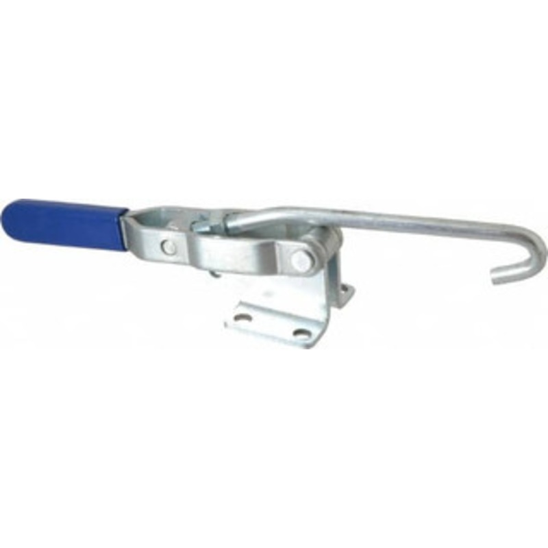 Gibraltar 750 Lb Capacity, Horizontal, J Hook, Flanged Base, Carbon Steel Pull Action Latch Clamp 5.38 Drawing Movement, 12 OAL, Straight Handle GIB-LU-402-3 – 77863918