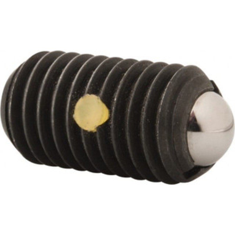 Gibraltar M12x1.75, 8mm Ball Diam, 22mm Body Length, 2.5mm Max Ball Reach, Threaded Ball Plunger Steel Body, Steel Ball, 6.75 Lb Initial End Force, 12.36 Lb Final End Force, Locking Element MSW10-8B-PT-G – 06693485