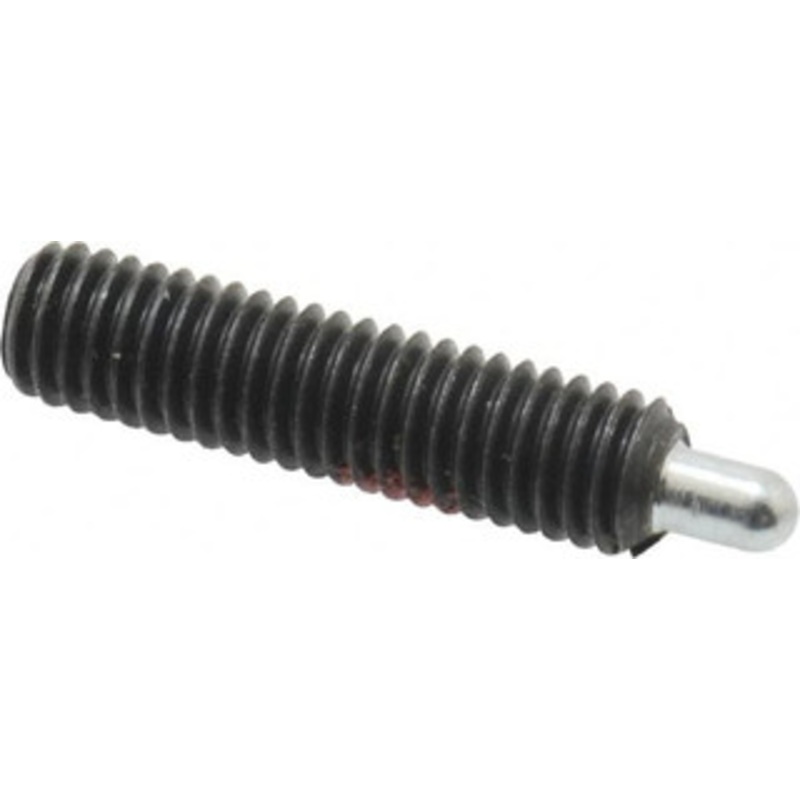 Jergens 10-32, 3/4 Thread Length, 1/8 Plunger Projection, Steel Threaded Spring Plunger 0.093 Max Plunger Diam, 3/4 Plunger Length, 1.3 Lb Init End Force, 2.7 Lb Final End Force, 3/32 Hex 27323 – 82410051