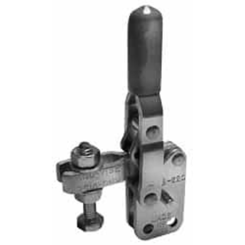 Knu-Vise 200 Lb Holding Capacity, Vertical Handle, Manual Hold Down Toggle Clamp 64 Handle Movement, 110 Bar Opening, U-Bar, Straight Base, Carbon Steel S-220 – 71826796
