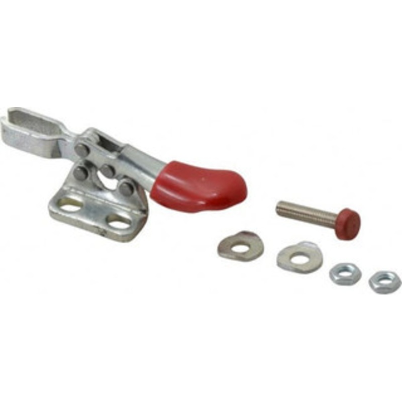 Destaco 60 Lb Holding Capacity, Horizontal Handle, Manual Hold Down Toggle Clamp 80 Handle Movement, 90 Bar Opening, U-Bar, Left Flanged Base, Electro-Plated Zinc, Carbon Steel 205-UL – 98400336