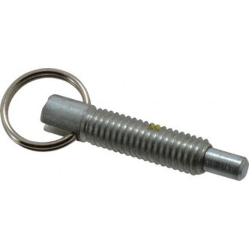 Gibraltar 3/8-16, 1.2 Thread Length, 0.233 Plunger Diam, 3/8 Plunger Projection, 2 Lb Init to 4 Lb Final End Force, Steel Locking Pull Ring Plunger 1.2 Len Under Head, 1.68 Body Len, 0.98 Ring Diam, 1.68 Plunger Len STPR38-PT-G – 64499874