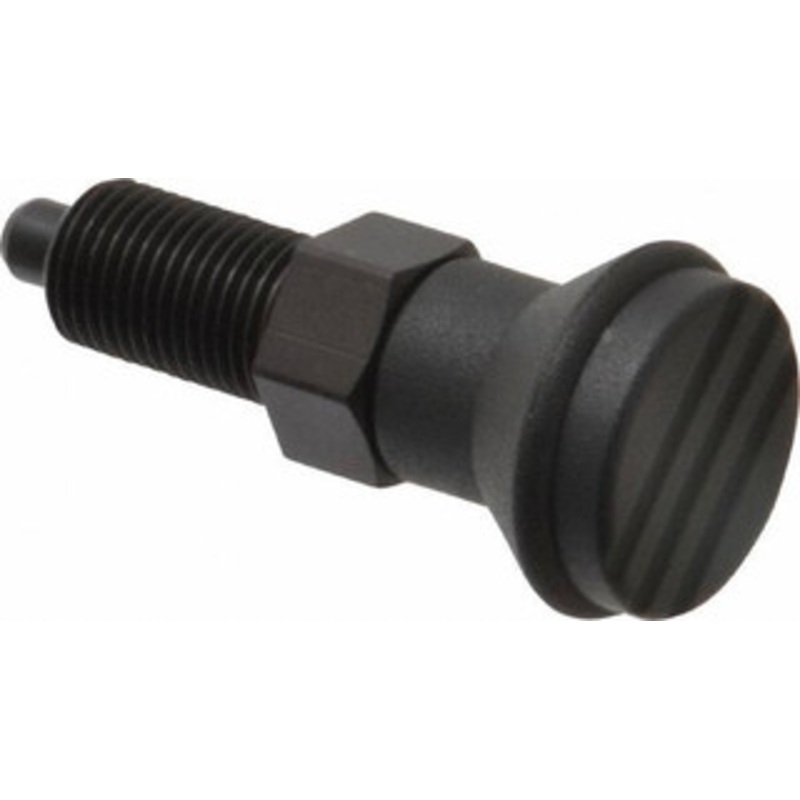 Gibraltar M10x1, 15mm Thread Length, 5mm Plunger Diam, Knob Handle Indexing Plunger Plunger Style A, 17mm Body Length, 47mm OAL, Steel IPG-112-G – 88074646