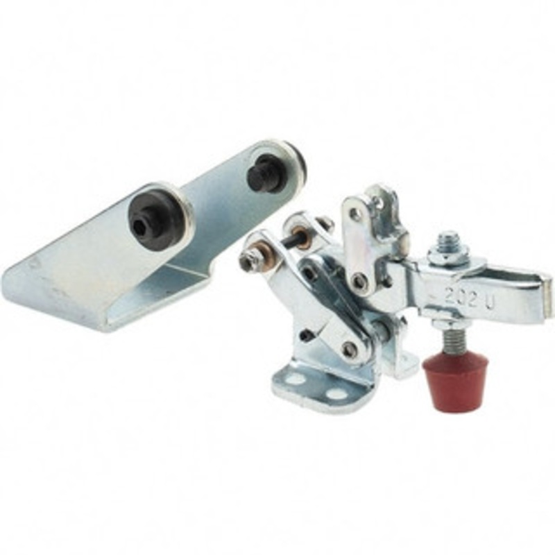 Destaco 200 Lb Inner Hold Capacity, Horiz Mount, Air Power Hold-Down Toggle Clamp 1/8 NPT Port, 34 Max psi, 102 Bar Opening, 26.92mm Height Under Bar 802-U-LC – 60242187