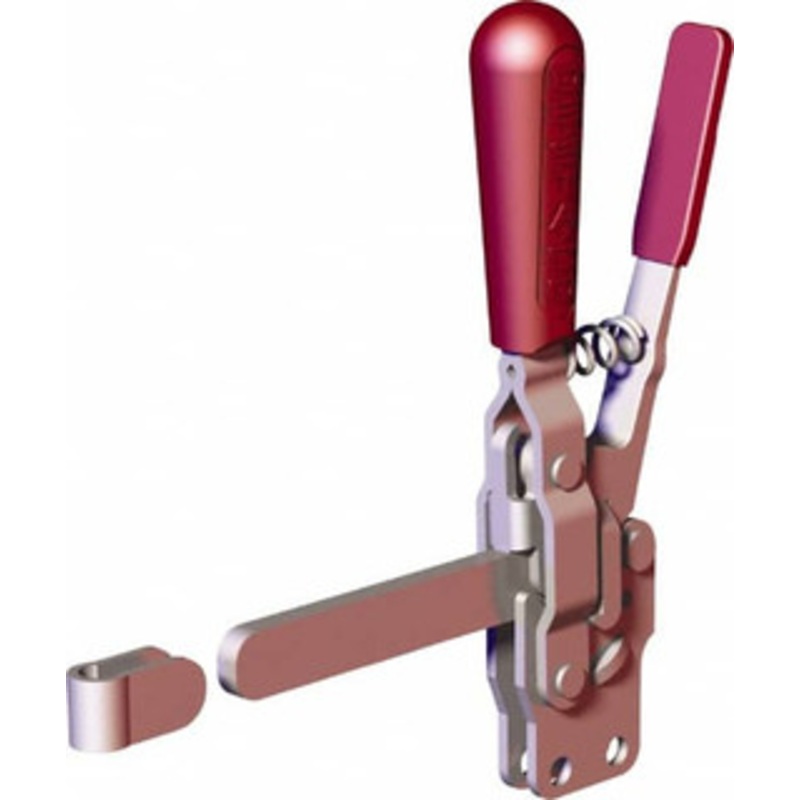 Destaco 499 Lb Holding Capacity, Vertical Handle, Manual Hold Down Toggle Clamp 57 Handle Movement, 99 Bar Opening, Solid Bar, Straight Base, Carbon Steel 207-LBR – 56208986