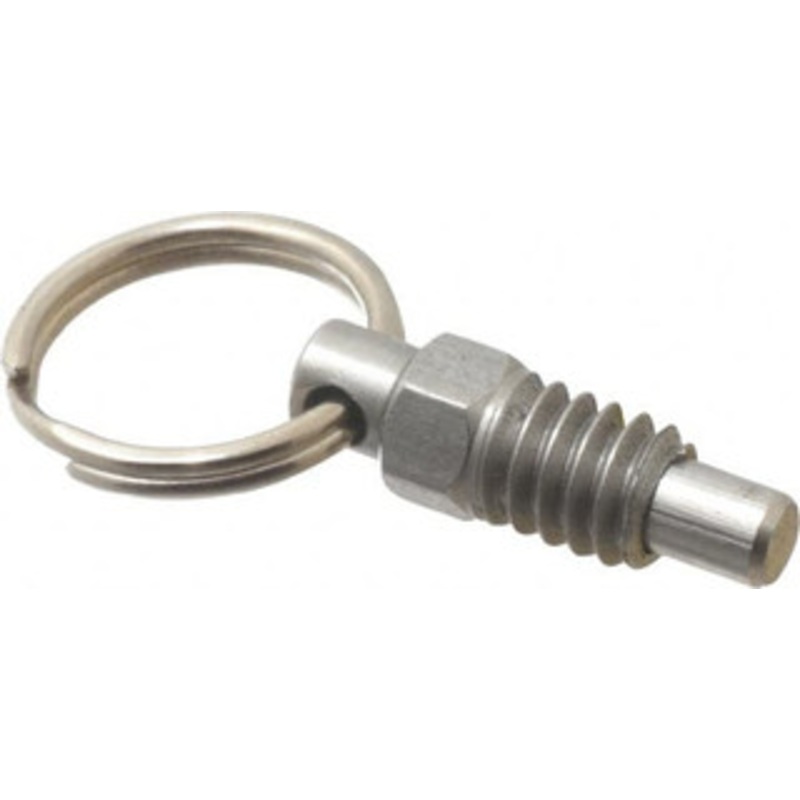 Gibraltar 1/4-20, 0.31 Thread Length, 0.16 Plunger Diam, 0.19 Plunger Projection, 0.5 Lb Init to 2 Lb Final End Force, Stainless Steel Pull Ring Plunger 0.31 Len Under Head, 0.44 Body Len, 0.62 Ring Diam SPR25A-PT-G – 67975003