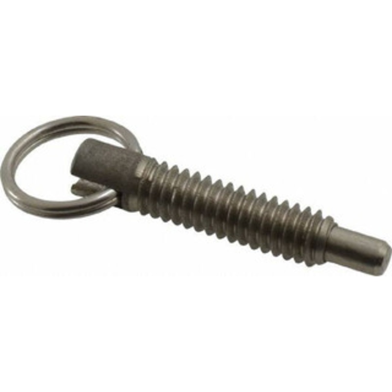Gibraltar 1/4-20, 0.8 Thread Length, 0.155 Plunger Diam, 1/4 Plunger Projection, 1 Lb Init to 2.5 Lb Final End Force, Stainless Steel Locking Pull Ring Plunger 0.8 Len Under Head, 1.14 Body Len, 0.62 Ring Diam SSTPR25-G – 64499908
