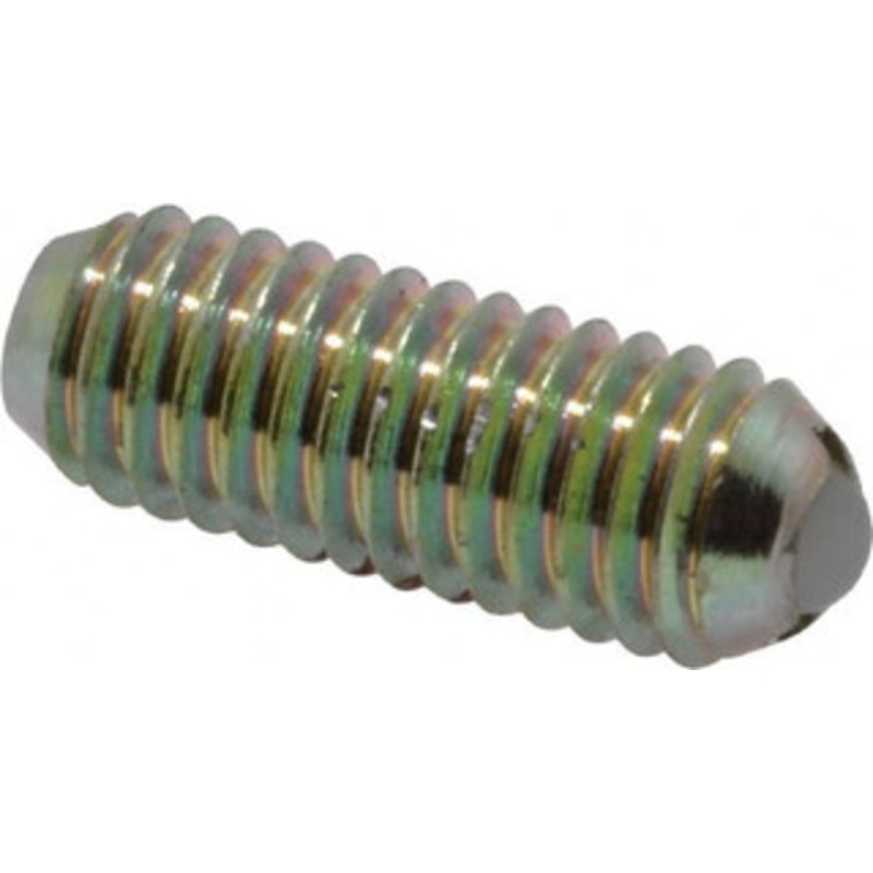 Gibraltar 10-32, 0.094 Ball Diam, 0.513 Body Length, 0.025 Max Ball Reach, Threaded Ball Plunger Steel Body, Nylon Ball, 2 Lb Initial End Force, 5 Lb Final End Force, Locking Element SWN10-3BHYZP-G – 06693816
