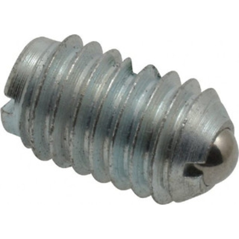 Gibraltar 3/8-16, 0.187 Ball Diam, 5/8 Body Length, 0.048 Max Ball Reach, Threaded Ball Plunger Steel Body, Steel Ball, 2.5 Lb Initial End Force, 5 Lb Final End Force, Locking Element 10014-G – 65219917