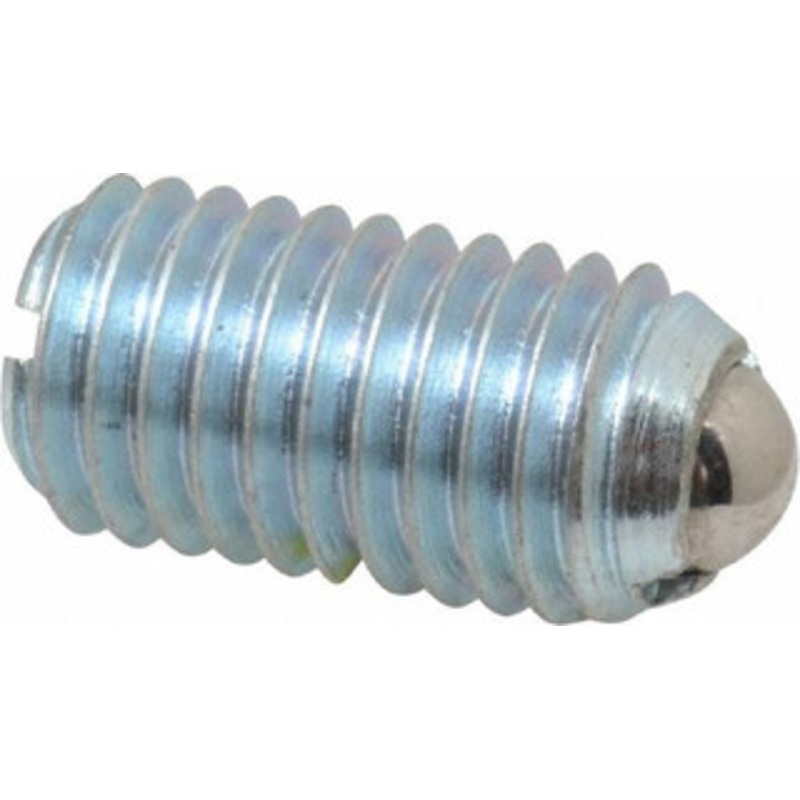 Gibraltar M10x1.5, 6mm Ball Diam, 19mm Body Length, 2mm Max Ball Reach, Threaded Ball Plunger Steel Body, Steel Ball, 1.8 Lb Initial End Force, 3.37 Lb Final End Force, Locking Element MSW10-6BLCZ-PTG – 06693386