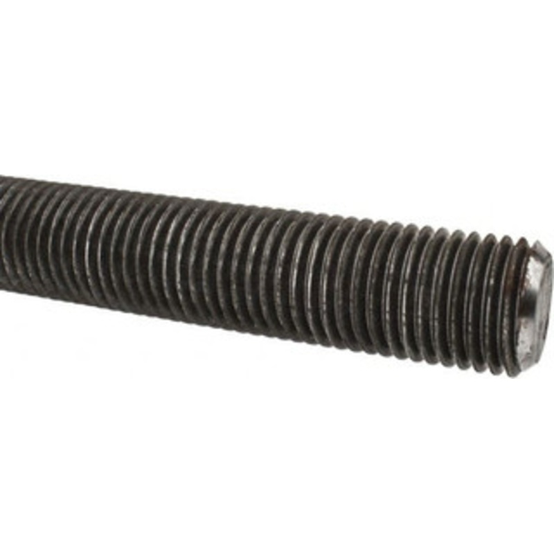 Made in USA 1-1/4-7 x 6 ft. Low Carbon Steel Threaded Rod Right Hand Thread, Oil Finish, UNC 12437 – 66049321