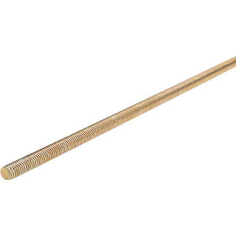 Value Collection 3/8-16 x 6 ft. Low Carbon Steel Threaded Rod Right Hand Thread, Yellow Zinc Plated Finish, UNC 36689 – 53525663