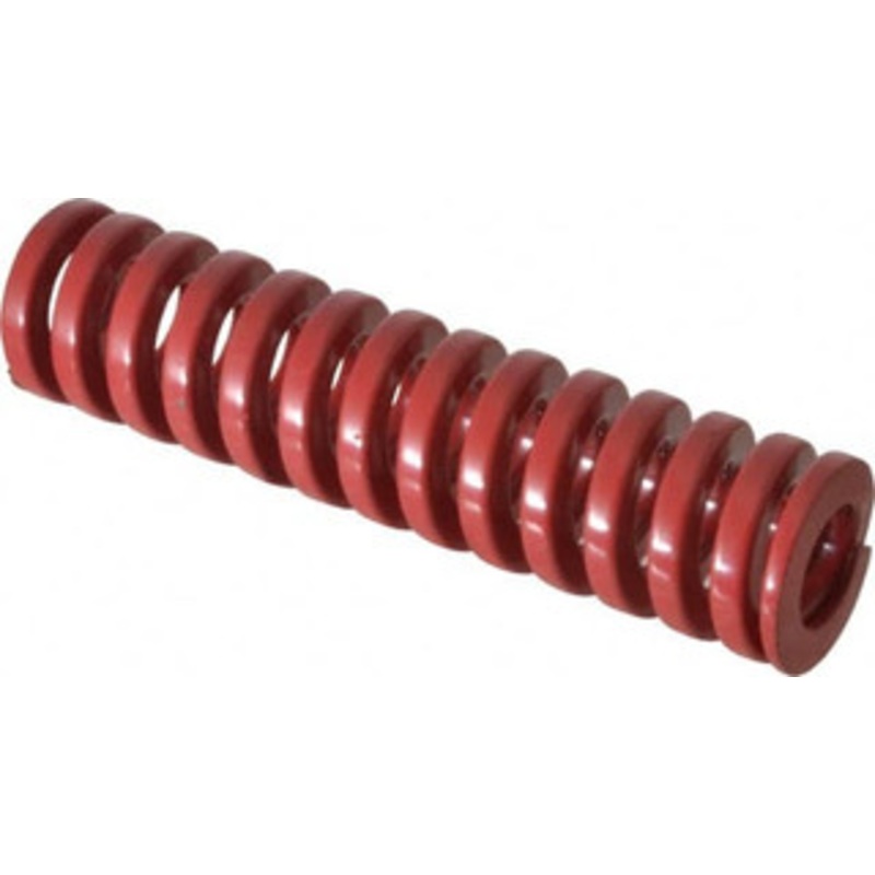 Danly 3/4 Hole Diam, 3/8 Rod Diam, 3 Free Length, Red Die Spring 36.2 Lb Max Deflection, 0.9 Max Deflection, Heavy Duty, Chromium Vanadium Steel 9-1212-26 – 76014679