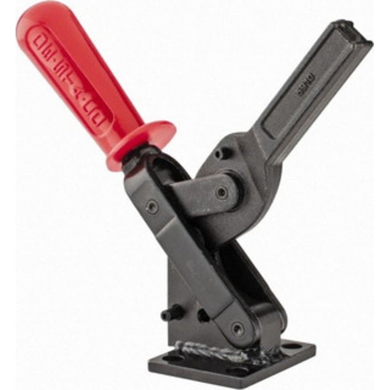 Destaco 1,601 Lb Holding Capacity, Vertical Handle, Manual Hold Down Toggle Clamp 71 Handle Movement, 132 Bar Opening, Solid Bar, Flanged Base, Oxide Finish, Forged Alloy Steel 5910 – 43990993
