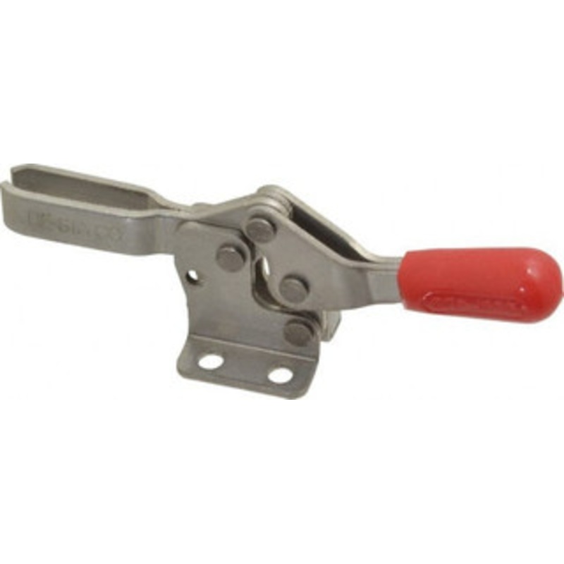 Destaco 150 Lb Holding Capacity, Horizontal Handle, Manual Hold Down Toggle Clamp 60 Handle Movement, 90 Bar Opening, U-Bar, Flanged Base, Electro-Plated Zinc, Stainless Steel 213-USS – 76988179
