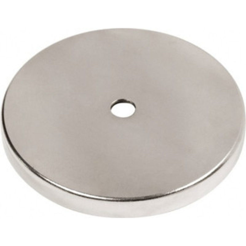 Mag-Mate 4.9 Diam, 1/2 Cup Height, 200 Lb Average Pull Force, 200 Lb Max Pull Force, Neodymium Rare Earth Cup Magnet Through Hole Style, Bright Plated MX5000R – 30531164