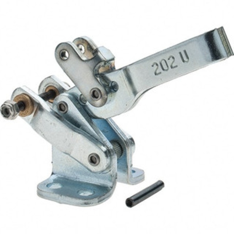Destaco 200 Lb Inner Hold Capacity, Horiz Mount, Air Power Hold-Down Toggle Clamp 1/8 NPT Port, 34 Max psi, 102 Bar Opening, 26.92mm Height Under Bar 802-U-RC – 99082935