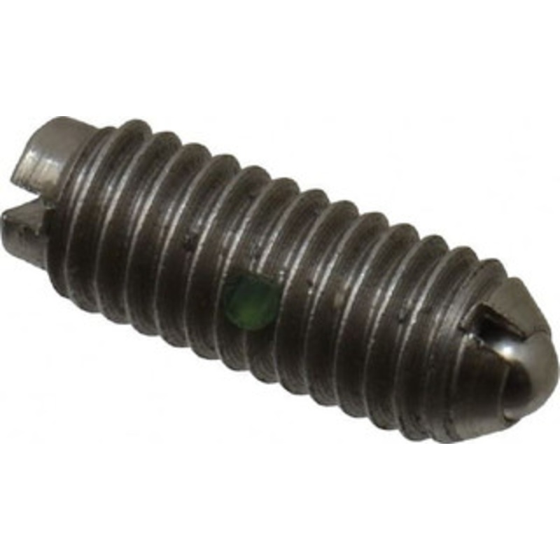 Gibraltar 10-32, 0.093 Ball Diam, 33/64 Body Length, 0.025 Max Ball Reach, Threaded Ball Plunger Stainless Steel Body, Stainless Steel Ball, 0.5 Lb Initial End Force, 1.5 Lb Final End Force, Locking Element 10101-G – 85508323
