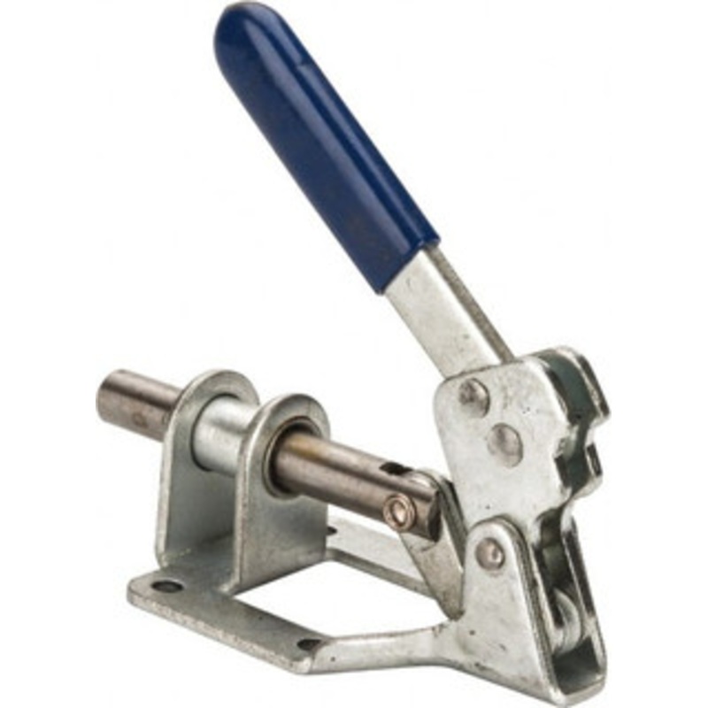 Gibraltar 300 Lb Load Capacity, Flanged Base, Carbon Steel, Standard Straight Line Action Clamp 0.22 Mounting Hole Diam, 0.44 Plunger Diam, Straight Handle GIB-PP-302F – 73952954