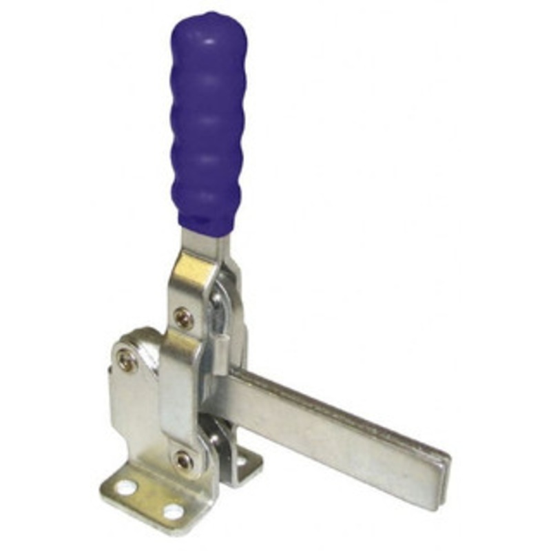 Gibraltar 750 Lb Holding Capacity, Vertical Handle, Manual Hold Down Toggle Clamp 58 Handle Movement, 106 Bar Opening, Solid Bar, Flanged Base, Carbon Steel GIB-U102-19WOS – 77864601
