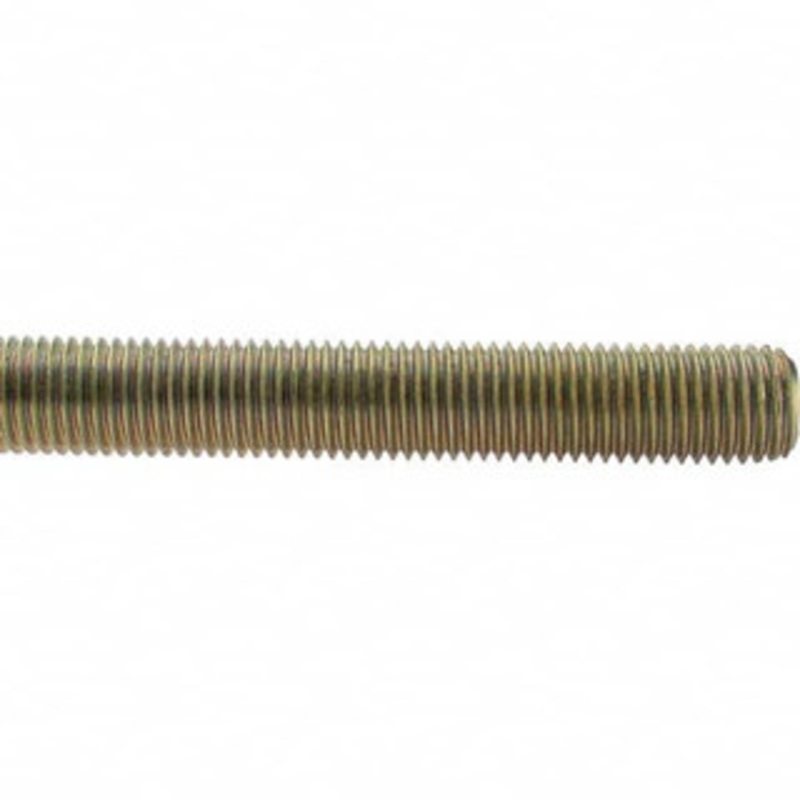 Value Collection 1-8 x 3 ft. Low Carbon Steel Threaded Rod Right Hand Thread, Yellow Zinc Plated Finish, UNC 36683 – 53525713