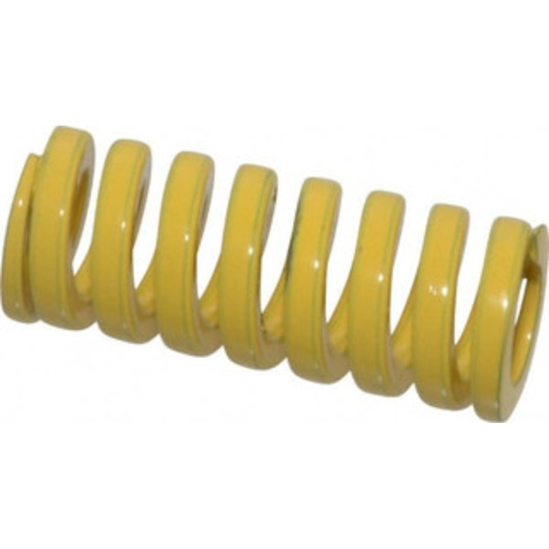Danly 5/8 Hole Diam, 11/32 Rod Diam, 1-1/2 Free Length, Yellow Die Spring 43.3 Lb Max Deflection, 0.37 Max Deflection, Extra Heavy Duty, Chromium Vanadium Steel 9-1006-36 – 76016435