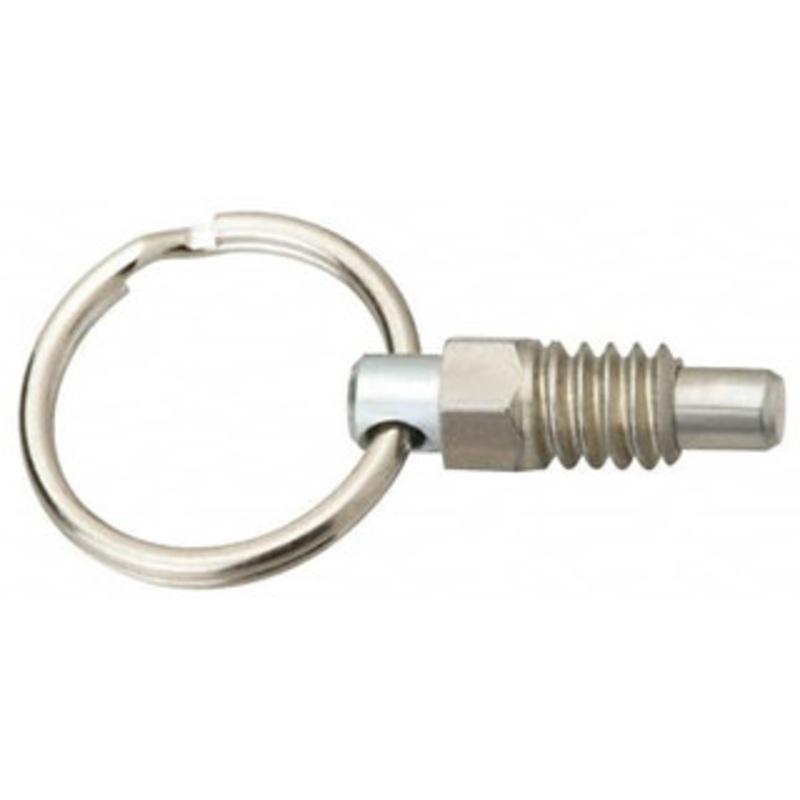 Gibraltar 1/2-13, 0.41 Thread Length, 0.31 Plunger Diam, 0.38 Plunger Projection, 1 Lb Init to 4 Lb Final End Force, Stainless Steel Pull Ring Plunger 0.56 Len Under Head, 0.81 Body Len, 1 Ring Diam, 1.06 Plunger Len SPR50-PT-G – 67975045