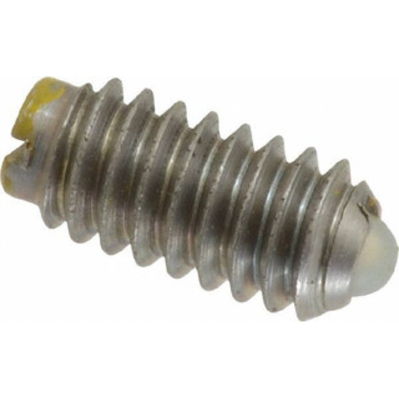 Gibraltar 1/4-20, 0.125 Ball Diam, 0.531 Body Length, 0.035 Max Ball Reach, Threaded Ball Plunger Stainless Steel Body, Nylon Ball, 4 Lb Initial End Force, 12 Lb Final End Force SSWN10-4BH-G – 06694210