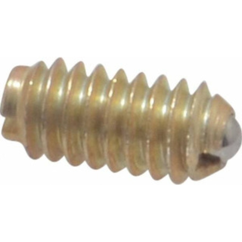 Gibraltar 1/4-20, 0.125 Ball Diam, 17/32 Body Length, 0.035 Max Ball Reach, Threaded Ball Plunger Steel Body, Steel Ball, 4 Lb Initial End Force, 12 Lb Final End Force 10010P-G – 65219743