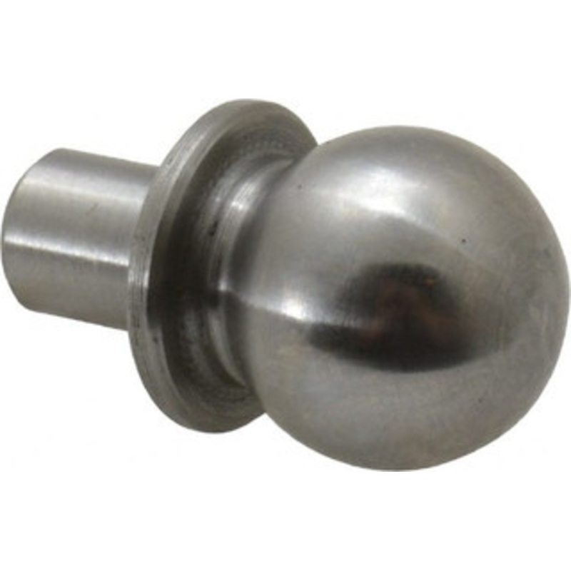 Jergens 1/2 Ball Diam, 1/4 Shank Diam, Steel Construction Tooling Ball 5/8 Ball Center to Shank Bottom, 5/16 Ball Center to Shoulder Bottom, with Shoulder 29051 – 81812034