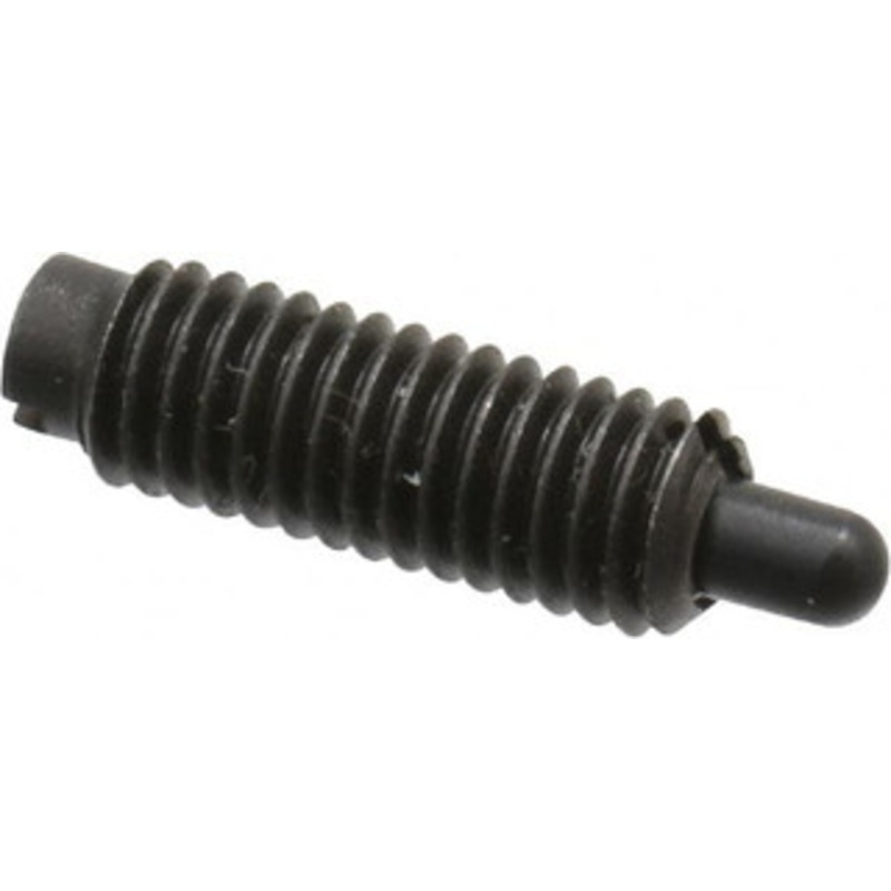 Jergens 10-32, 9/16 Thread Length, 1/8 Plunger Projection, Steel Threaded Spring Plunger 0.093 Max Plunger Diam, 9/16 Plunger Length, 0.5 Lb Init End Force, 5 Lb Final End Force 26603 – 82413055