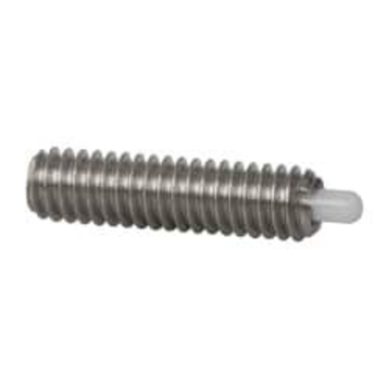 Vlier 8-32, 5/8 Thread Length, 3/32 Plunger Projection, Stainless Steel Threaded Spring Plunger 0.068 – 0.07 Max Plunger Diam, 5/8 Plunger Length, 2.7 Lb Init End Force, 7.3 Lb Final End Force SSSD50 – 62118575