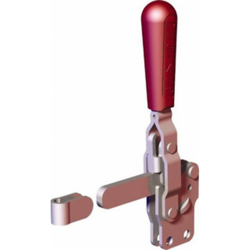 Destaco 499 Lb Holding Capacity, Vertical Handle, Manual Hold Down Toggle Clamp 57 Handle Movement, 90 Bar Opening, Solid Bar, Straight Base, Carbon Steel 207-SB – 44003671