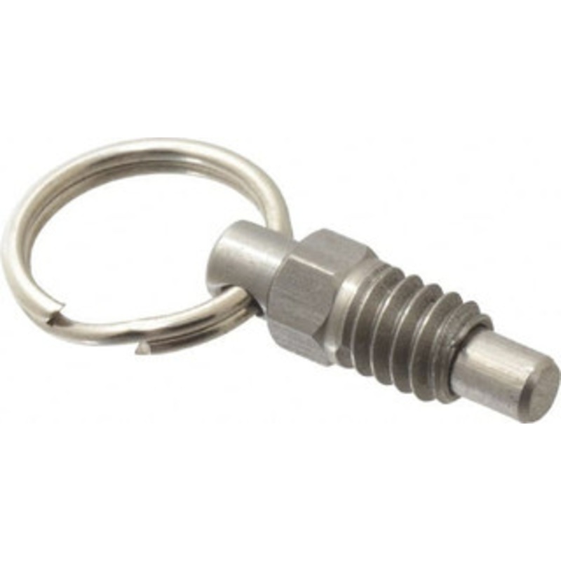 Gibraltar 1/4-20, 0.31 Thread Length, 0.16 Plunger Diam, 0.19 Plunger Projection, 0.5 Lb Init to 2 Lb Final End Force, Stainless Steel Pull Ring Plunger 0.31 Len Under Head, 0.44 Body Len, 3/4 Ring Diam, 0.62 Plunger Len SPR25-PT-G – 67974998