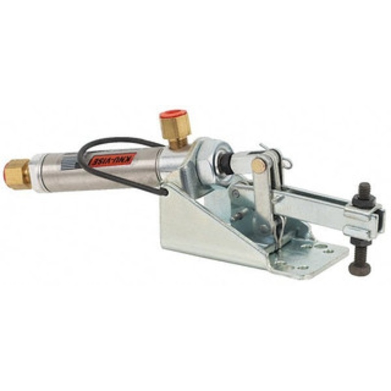 Knu-Vise 800 Lb Inner Hold Capacity, Horiz Mount, Air Power Hold-Down Toggle Clamp 1/8 NPTF Port, 115 Bar Opening, 2-9/32 Height Under Bar AO-802 – 08106551