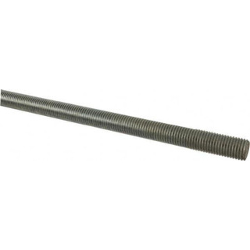 Made in USA 1-8 x 6 ft. Low Carbon Steel Threaded Rod Right Hand Thread, Zinc Plated Finish, UNC 03166 – 66050287