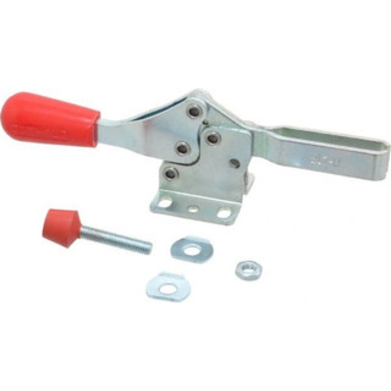 Destaco 200 Lb Holding Capacity, Horizontal Handle, Manual Hold Down Toggle Clamp 61 Handle Movement, 91 Bar Opening, U-Bar, Flanged Base, Electro-Plated Zinc, Carbon Steel 217-U – 03583770
