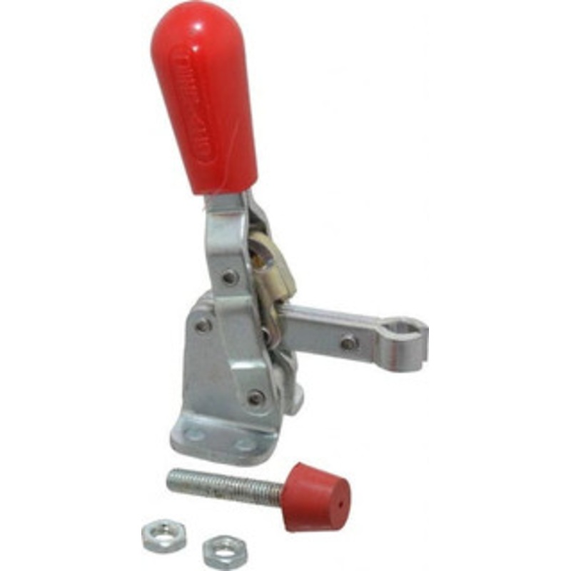 Destaco 200 Lb Holding Capacity, Vertical Handle, Manual Hold Down Toggle Clamp 65 Handle Movement, 105 Bar Opening, U-Bar, Flanged Base, Electro-Plated Zinc, Carbon Steel 202 – 76988229