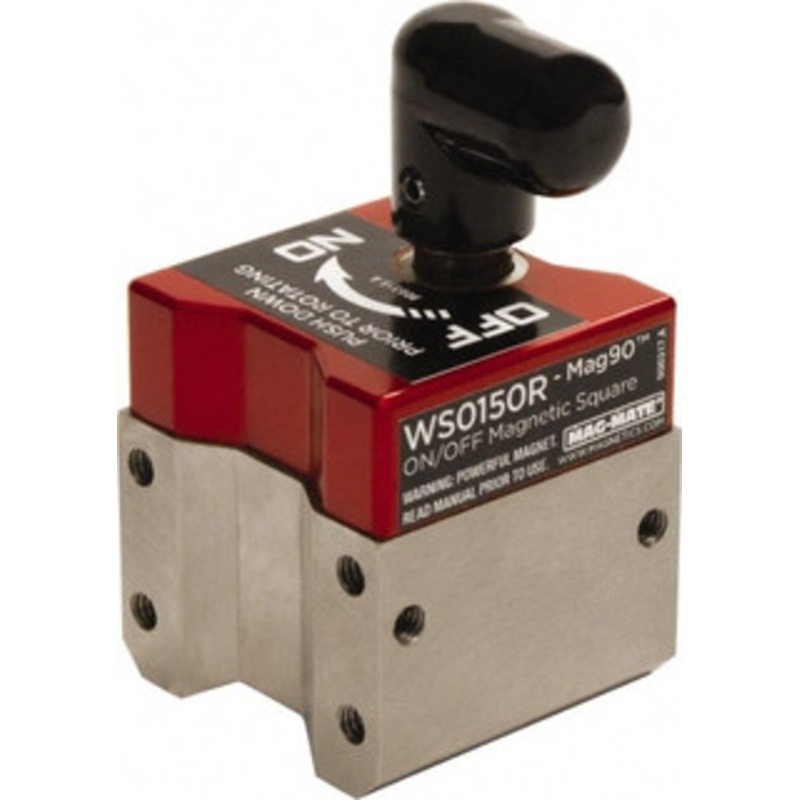 Mag-Mate 1-1/2 Wide x 1-1/2 Deep x 1-1/8 High Rare Earth Magnetic Welding & Fabrication Square #8-20 Hole Thread, 150 Lb Average Pull Force WS0150R – 59267021
