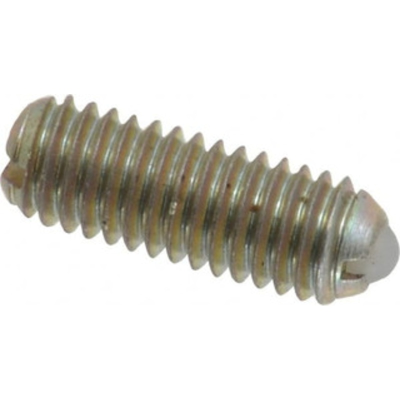 Gibraltar 10-32, 0.094 Ball Diam, 0.513 Body Length, 0.025 Max Ball Reach, Threaded Ball Plunger Steel Body, Nylon Ball, 2 Lb Initial End Force, 5 Lb Final End Force SWN10-3BHYZ-G – 06693808