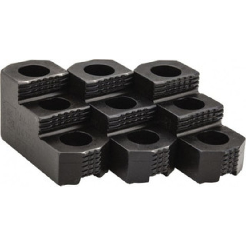 H&R Mfg. 8 Max Chuck Diam 1.5mm x 60 Serrated Hard Lathe Chuck Top Jaws 2 Steps, Case Hardened Steel, 0.551 Groove Width, 1-1/2 OAW x 3.5 OAL x 1.969 OAH HR-149-RJ – 90904830