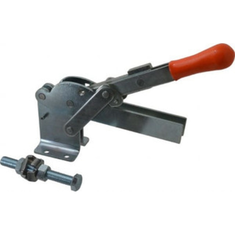 Knu-Vise 1,200 Lb Holding Capacity, Vertical Handle, Manual Hold Down Toggle Clamp 155 Handle Movement, 110 Bar Opening, U-Bar, Flanged Base, Carbon Steel CAV-1200 – 08105561
