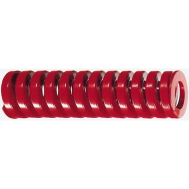 Danly 5/8 Hole Diam, 11/32 Rod Diam, 12 Free Length, Red Die Spring 3.33 Lb Max Deflection, 3.6 Max Deflection, Heavy Duty, Chromium Vanadium Steel 9-1048-26 – 76014505