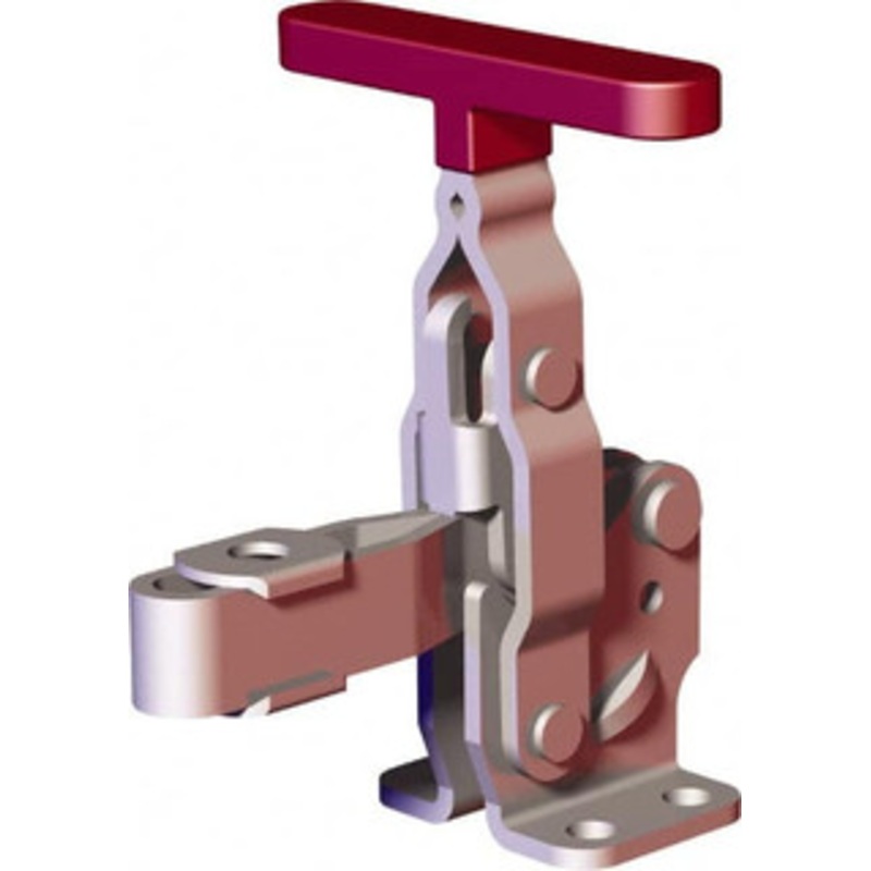 Destaco 375 Lb Holding Capacity, Vertical Handle, Manual Hold Down Toggle Clamp 57 Handle Movement, 99 Bar Opening, U-Bar, Flanged Base, Carbon Steel 207-TU – 44003689