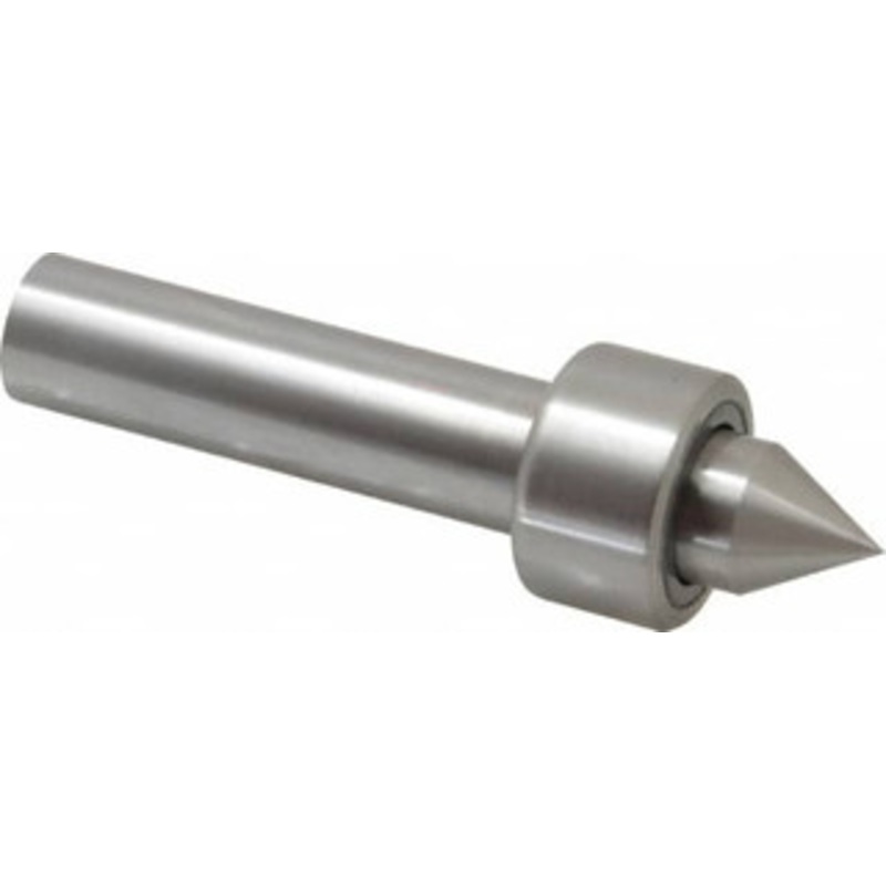 Riten Straight Shank, 1-1/4 Head Diam 1,500 Lb Capacity Live Center 1,000 Max RPM, 3/4 Long Case, 1/2 Point Diam, 9/16 Point Len, 440 Lb Max Workpiece, Standard Point 12302 – 00091512