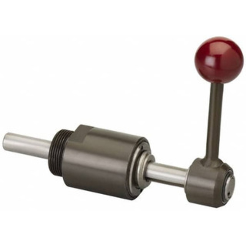 Destaco 1,490.15 N Capacity, M5 Plunger, 8mm Plunger Diam, Through Hole Mt, One Hand, Hand Wheel Actuation, Variable Stroke Straight Line Action Clamp 40mm Max Rapid Stroke, 2.5mm Max Clamping Stroke, 128mm OAL G-082/40 – 64825706