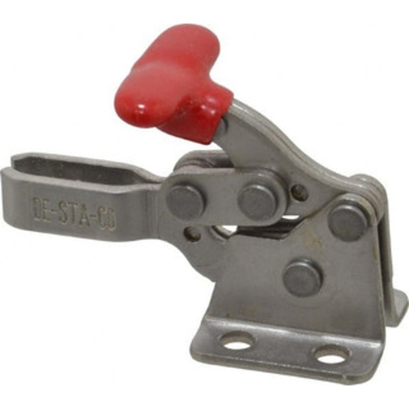 Destaco 200 Lb Holding Capacity, Horizontal Handle, Manual Hold Down Toggle Clamp 170 Handle Movement, 90 Bar Opening, U-Bar, Flanged Base, Electro-Plated Zinc, Stainless Steel 305-USS – 08096356