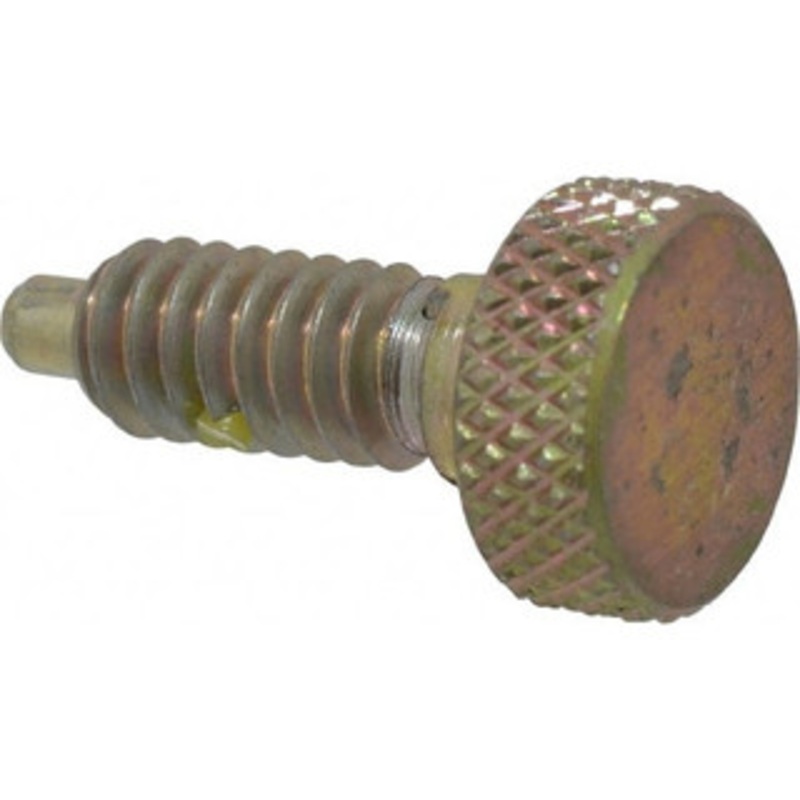Gibraltar 1/4-20, 1/2 Thread Length, 0.123 Max Plunger Diam, 1 Lb Init to 4 Lb Final End Force, Knob Handle Plunger Knurled Knob, 0.79 Body Length, 1/2 Length Under Head/Shoulder, 1/8 Plunger Projection KNL-1-PT-G – 04455341