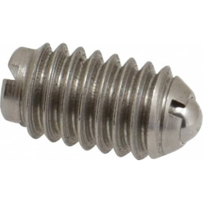 Gibraltar 5/16-18, 0.156 Ball Diam, 37/64 Body Length, 0.04 Max Ball Reach, Threaded Ball Plunger Stainless Steel Body, Stainless Steel Ball, 4 Lb Initial End Force, 9 Lb Final End Force 10108P-G – 85508570